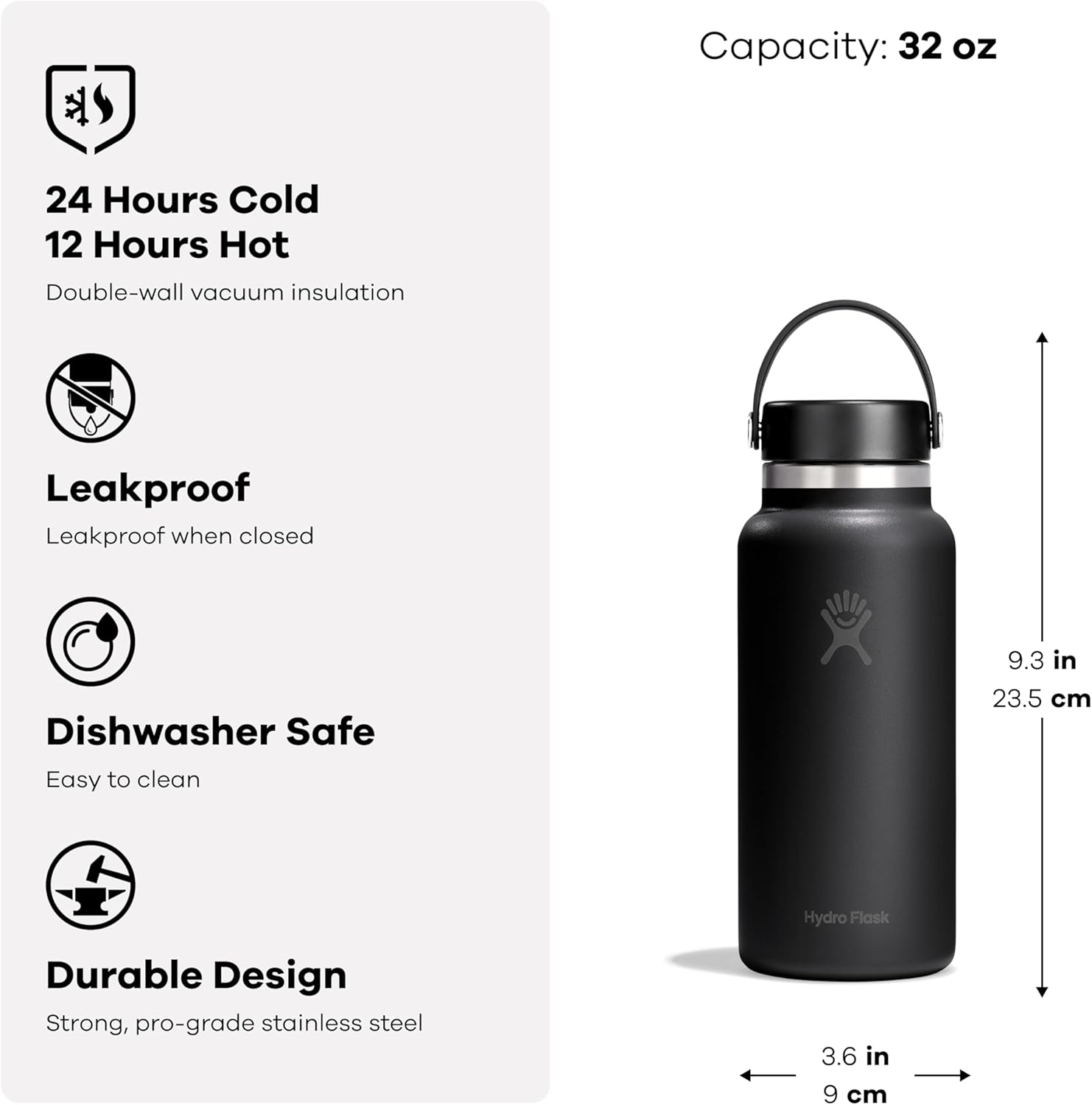 Hydro Flask 32oz Wide Mouth Botella Térmica